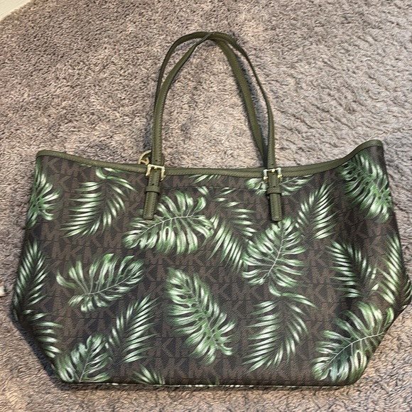 Michael Kors brown & Green tote bag - Picture 4 of 7